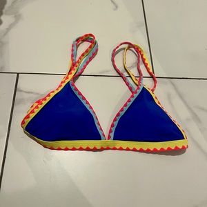 Blue Triangle Bikini Top (size S)
